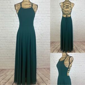Lulus Strappy To Be Here Hunter Green Maxi